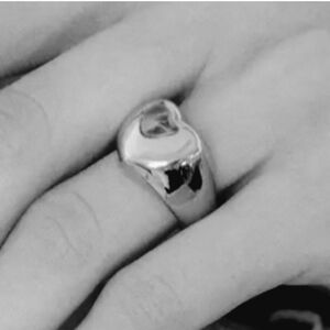 18K WHITE GOLD  OVER STAINLESS STEEL RING